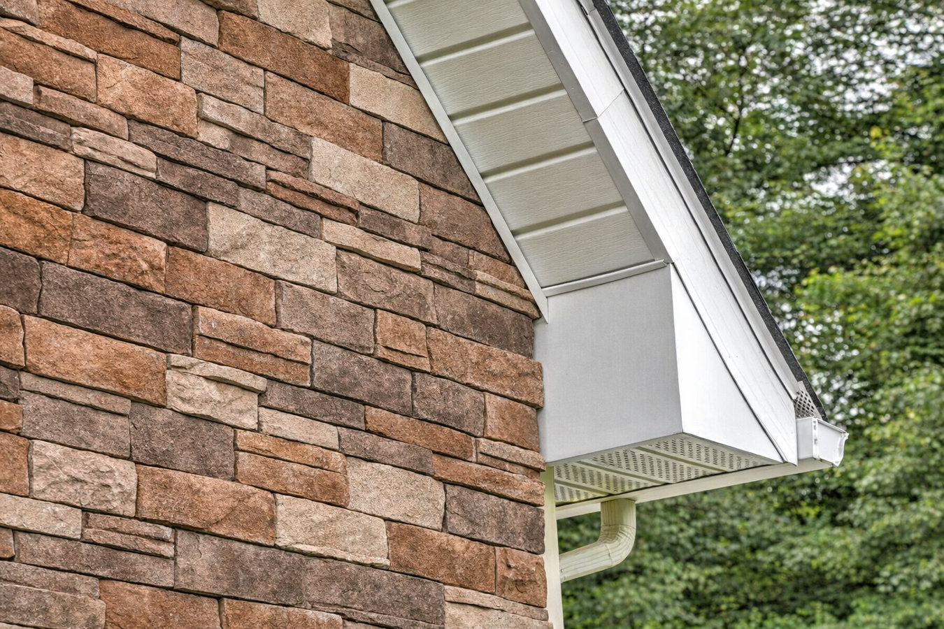 Stone veneer installation